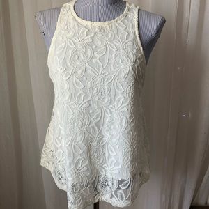 White lacy tank top